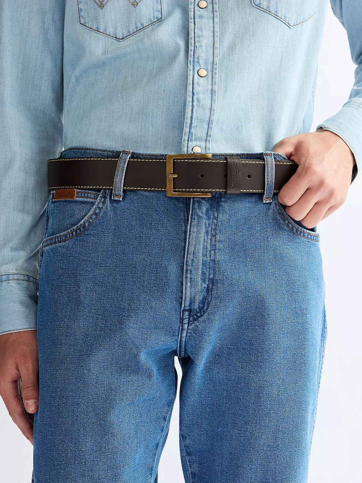 Basic Metal Loop Leather Belt