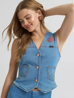 Lainey Wilson x Wrangler Embroidered Vest