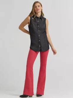 Lainey Wilson x Wrangler Sleeveless Snap Shirt