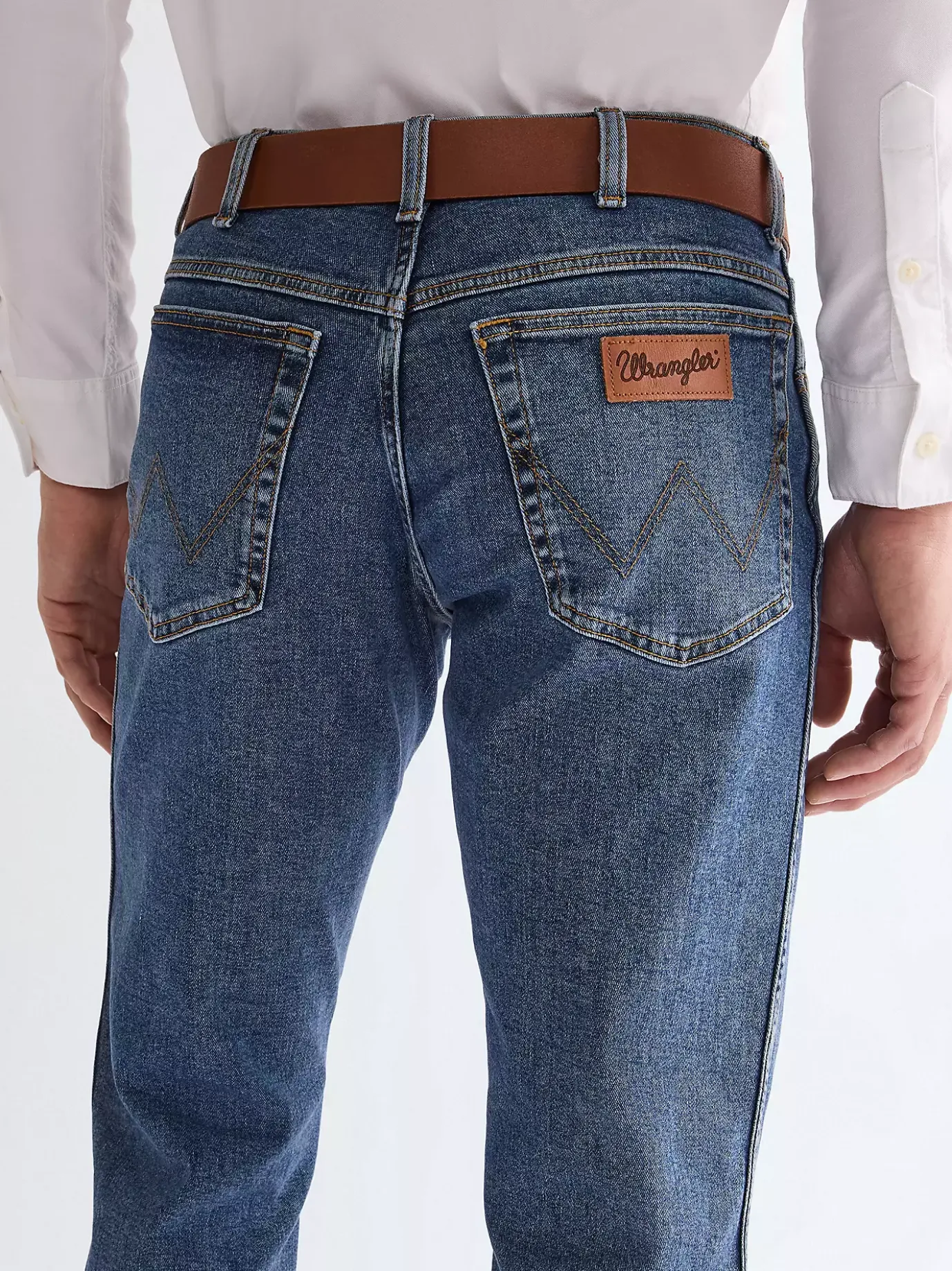 Metal Loop Leather Belt