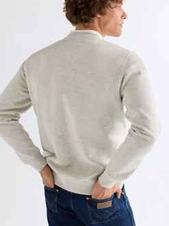 Regular Embroidery Crew Sweatshirt