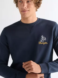 Regular Embroidery Crew Sweatshirt