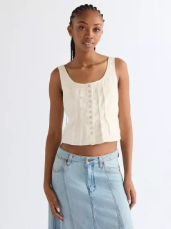 Slim Pleated Corset Top