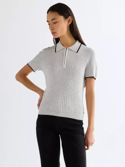Slim Quarter Zip Polo