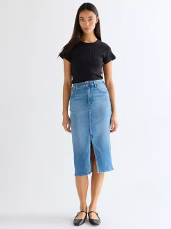 Slim Rib Capped T-Shirt